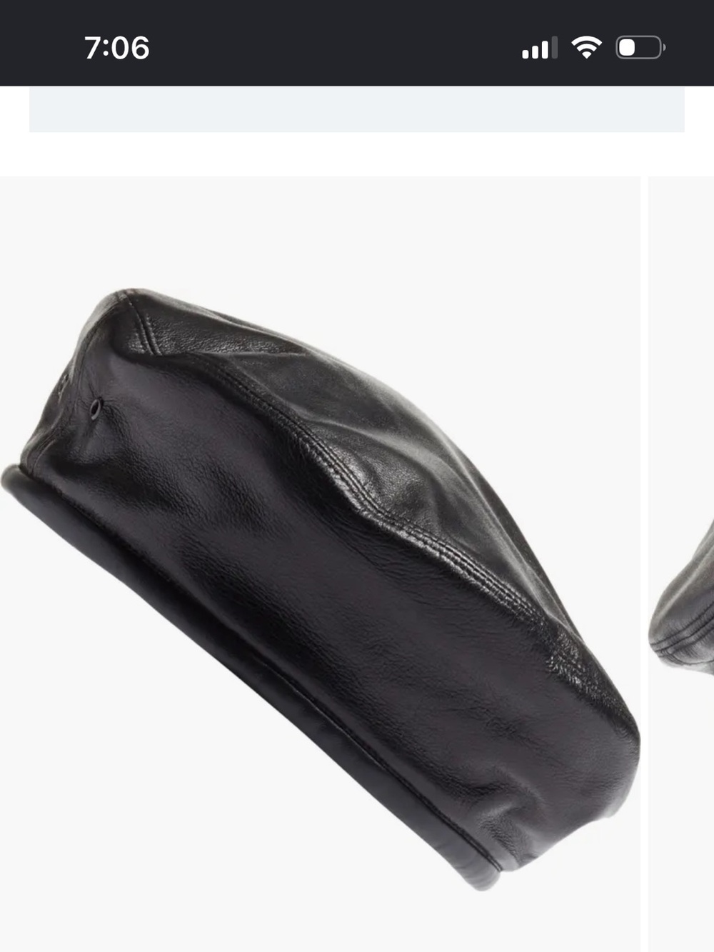 Eric javitz black leather beret - Picture 5 of 6